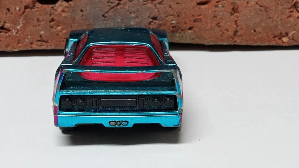 Matchbox 1993 FERRARI F40 Super Sparkers Blue Pink Diecast Car Loose - Image 3 of 4