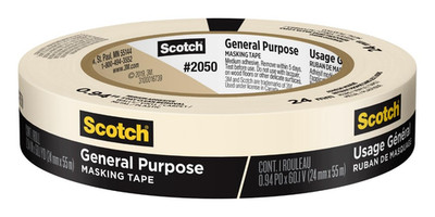 Greener Masking Tape, 0.94 in x 60 Yard, 2050, 1 roll