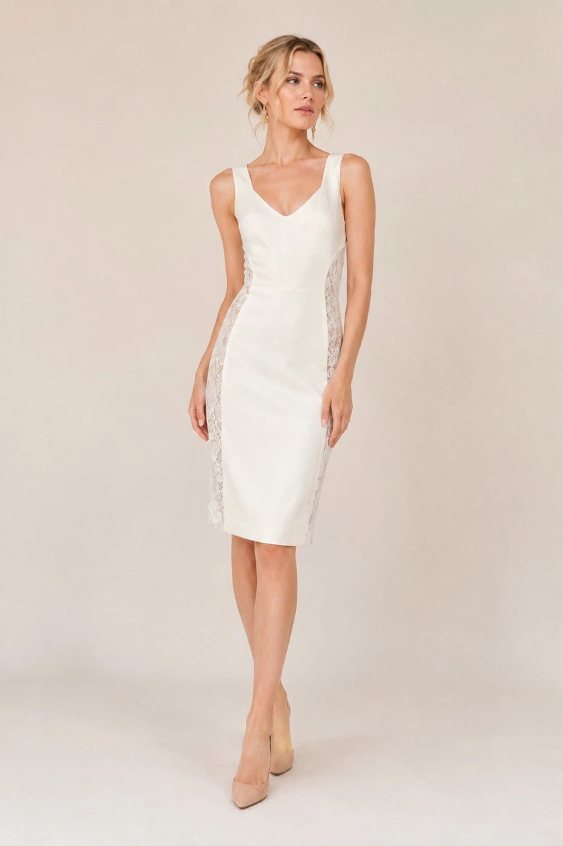 bcbg runway white dress BCBGMAXAZRIA Runway Silk Blend Dress