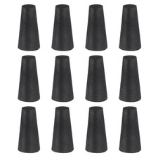 12Pcs Rubber Stoppers 6mm to 10mm 18mm Solid Tapered Lab Rubber Plugs