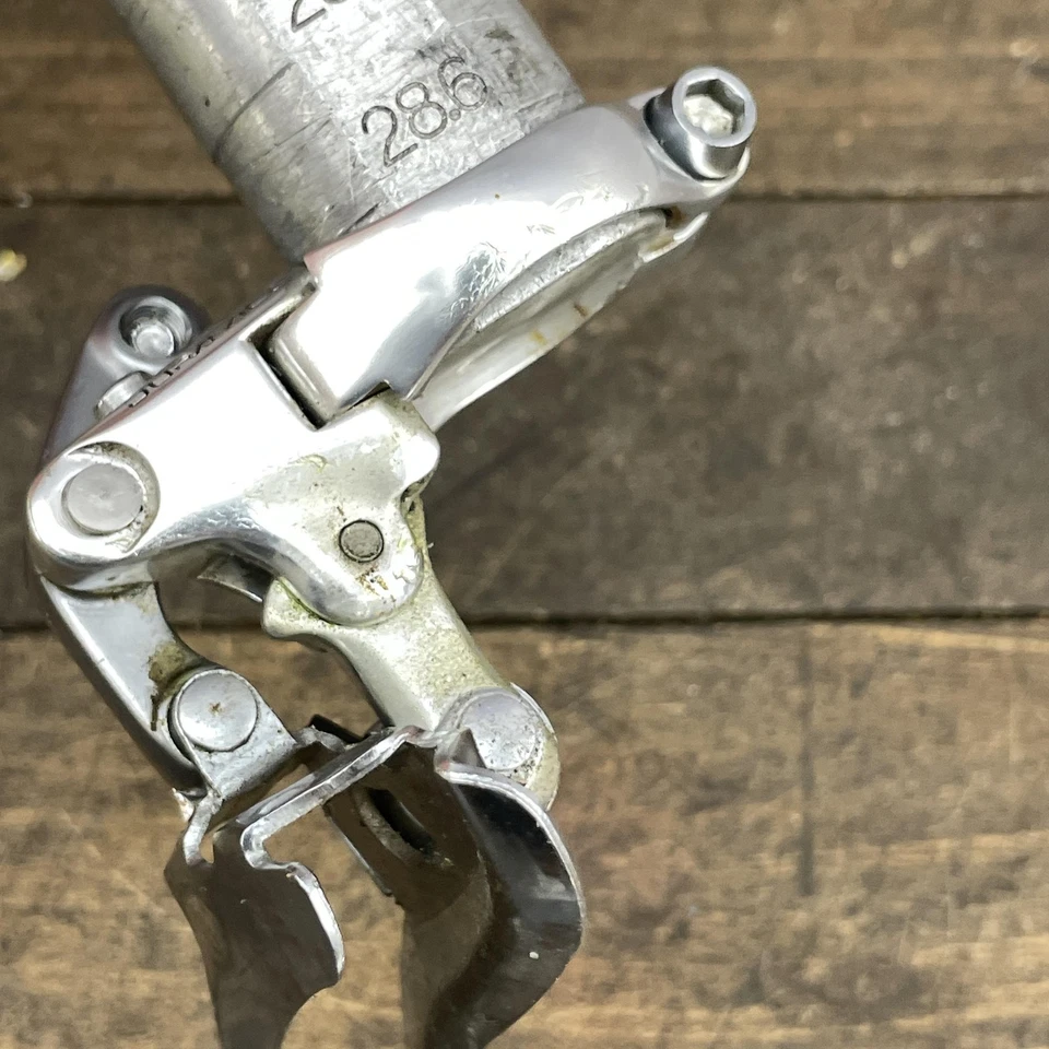 Bicicleta de Carretera Doble Abrazadera De Colección Shimano Dura-Ace FD-7400 28.6mm Desviador Delantero Foto 3 de 4