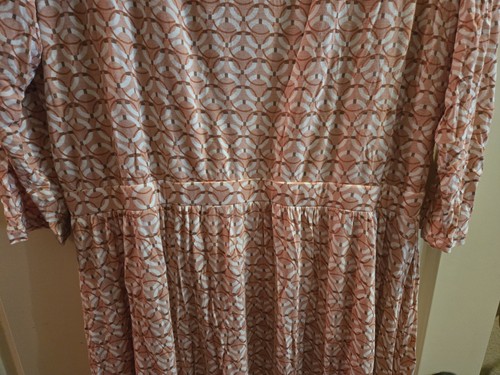 Downeast Dress Xl, Orange And White Pattern - Picture 4 of 10
