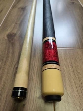 Pechauer Custom Billiard Cue with Lizard Grip, Tiger Stripe, Signed, Used