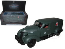 1937 STUDEBAKER ARMY AMBULANCE VAN WITH DISPLAY CASE 1/43 BY PHOENIX MINT 18376