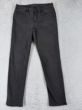 Calvin Klein Pants Women 10 Black Jeans Denim Mid Ultimate Skinny Cotton 29x27