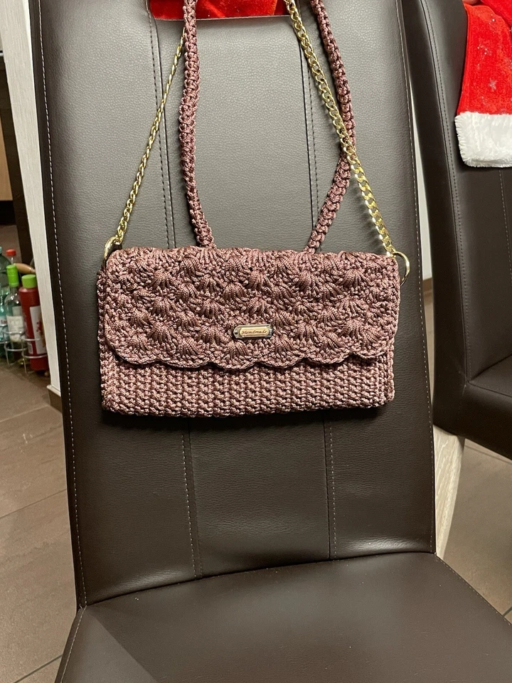 Hochwertige selbst gehäkelte Tasche,  Handtasche  - Bild 2 von 4