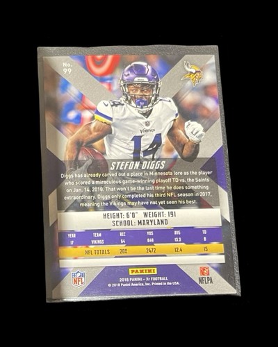 Panini XR 2018 - Rosso #99 Stefon Diggs /299 F4 - Foto 3 di 3