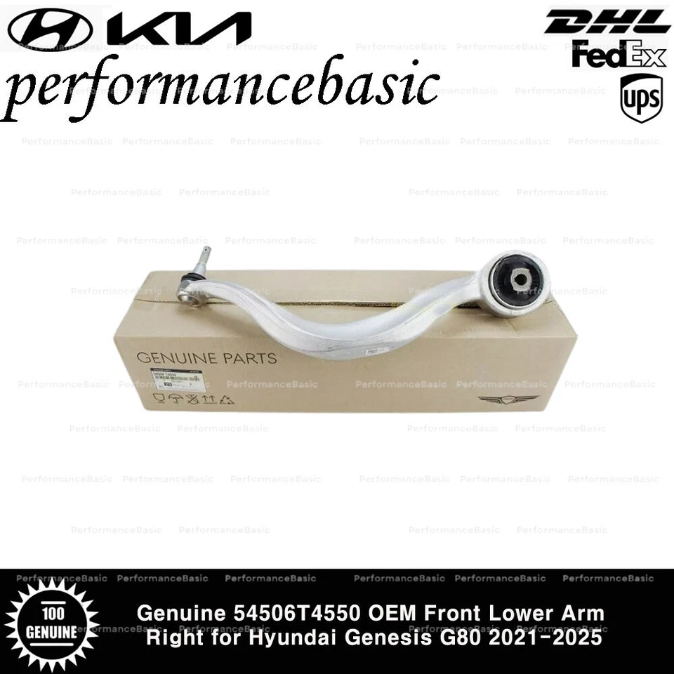 Brazo inferior delantero derecho genuino 54506T4550 OEM para Hyundai Genesis G80 2021-2025 Foto 2 de 2