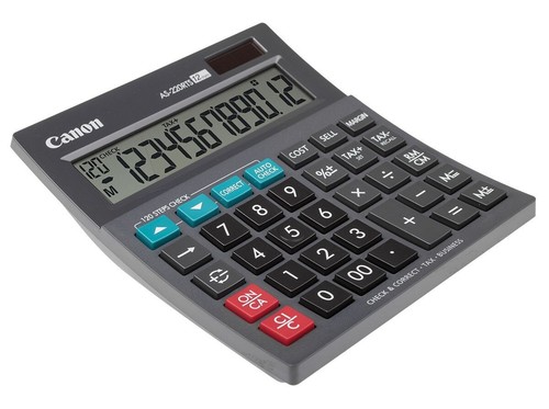 Canon AS-220RTS Arc Tax & Business Desktop Calculator 12 Digits Full Size Keys - Picture 3 of 4