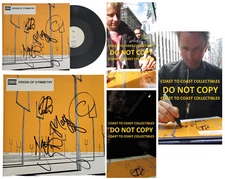 Muse signed Origin of Symmetry album vinyl COA proof Matt Bellamy,Chris,Dominic
