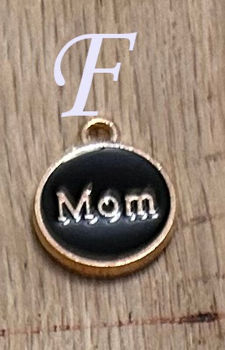 Custom Handcrafted Mom Gold Tone Keyring With Message Charms 21 Variations+More - Picture 11 of 33