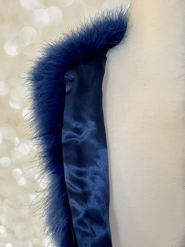 Girls Angel’s Face Blue Feather Shrug Girls Vest 8-10 - Picture 7 of 10