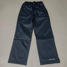 COLUMBIA Trail Adventure Rain Hiking Pants Unisex Youth Sz M Black RY8036-010