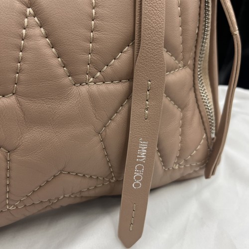 Borsa shopper JIMMY CHOO Helia Ballet in pelle rosa piccola con manico superiore prezzo consigliato £ 795 - Foto 3 di 16