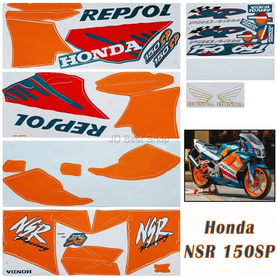 Jeu Complet D'autocollants Pour Pièces De Rechange Honda NSR 150cc SP