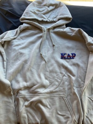 Kappa Alpha Rho Sand Hoodie w/Embroidered Letters sz Large