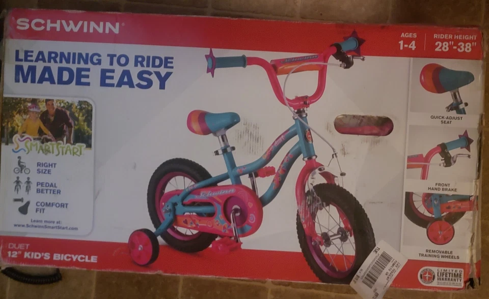 Schwinn Duet 12" Kids' Bike - Teal Blue - Image 3 of 3