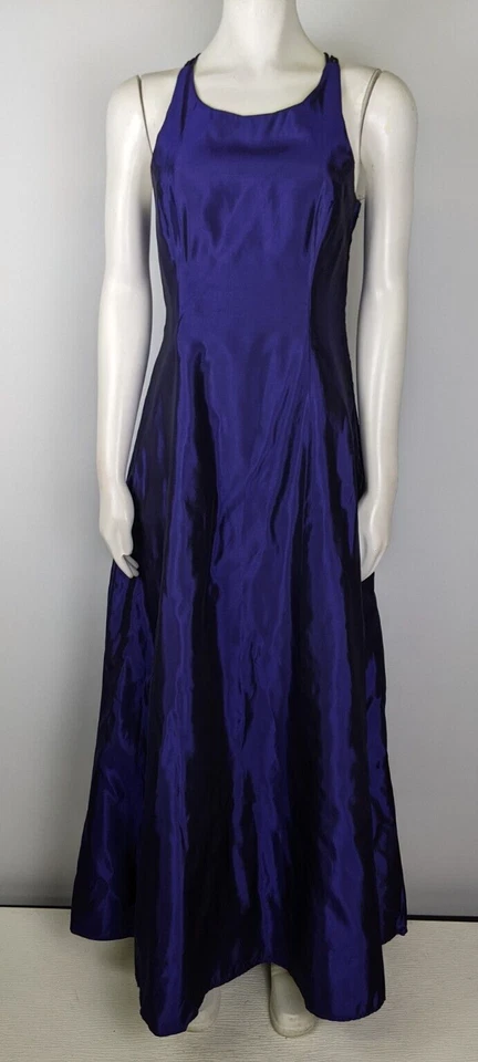 Roberta Vintage 90s Dress Size 5/6 Purple A-line Evening Gown Y2K - Image 2 of 4