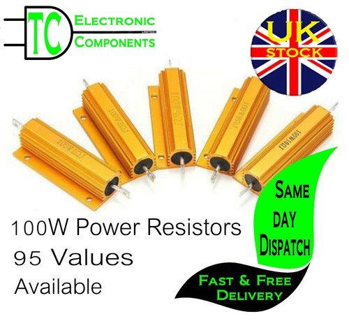 100W Power Resistors Aluminium Shell 5% J 0.01ohm to 100K ohm 95 values - Picture 3 of 8