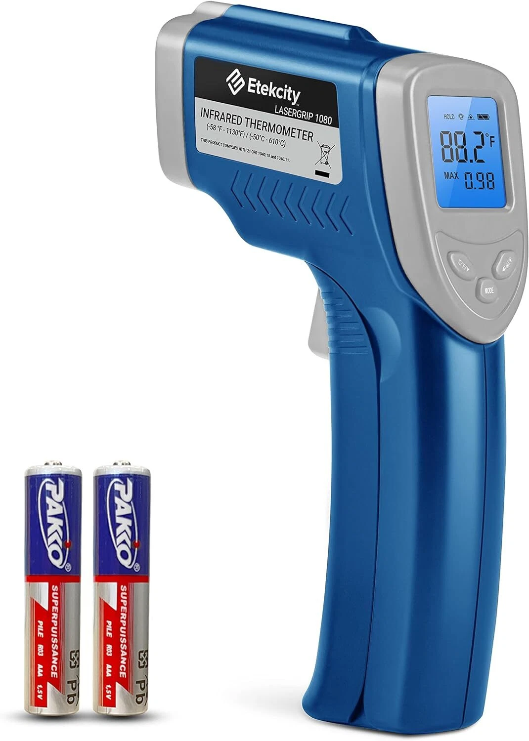 Etekcity Infrared Thermometer 1080, Heat Temperature Temp Gun for Blue