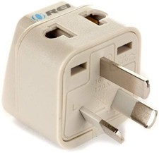 OREI 2 in 1 Australia Travel Adapter Plug - US to China Type I - Grounded -Beige
