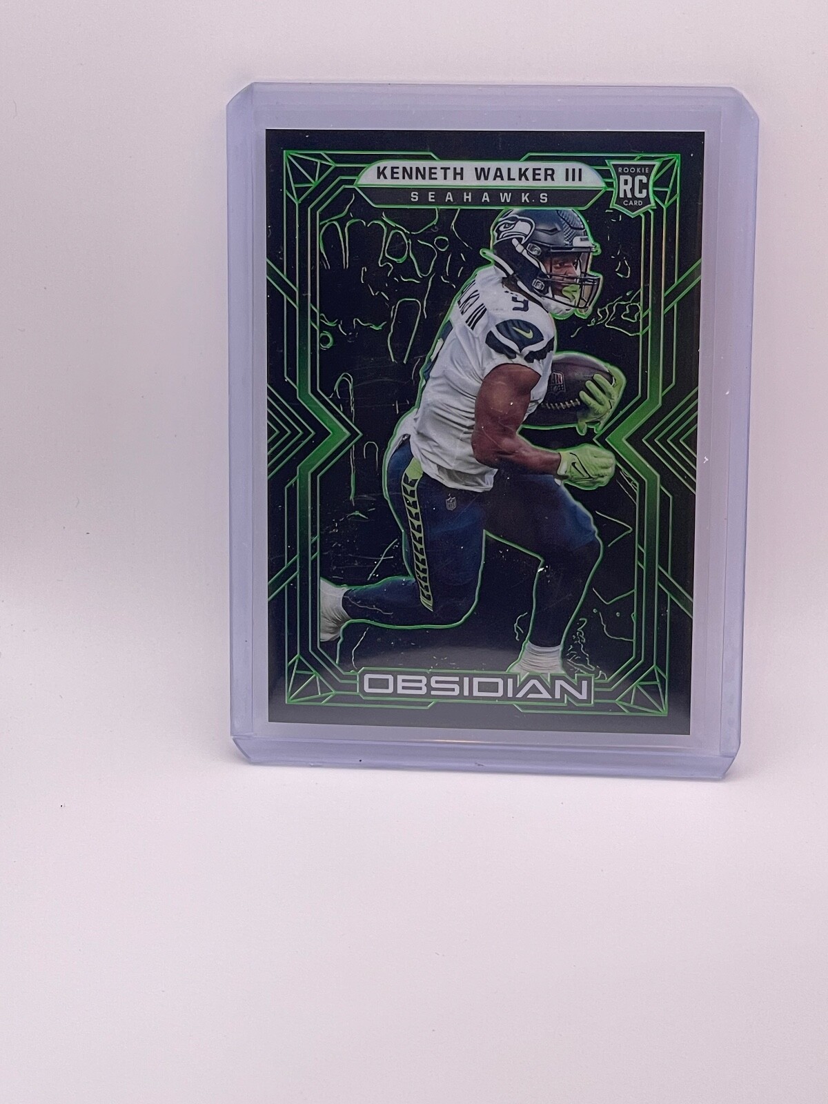2022 KENNETH WALKER 09/50 Panini Obsidian Rookie RC Electric Green #108 SSP