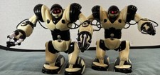 Pair 2 of WowWee Robosapien X Robot 14" Black/White No Remote Work Great