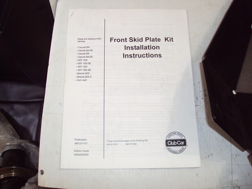 Brand NEW Club Car golf cart skid plate assy, Carryall, XRT, HUV 4421, AM1211001 - Picture 4 of 6