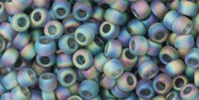 8/0, Toho Seeds, 176BF Transparent-Rainbow-FROSTED GRAY, 10g, TR-08-176BF