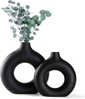 Handmade Schwarz Matt Keramik Vase Moderne Wohnkultur Deko Set