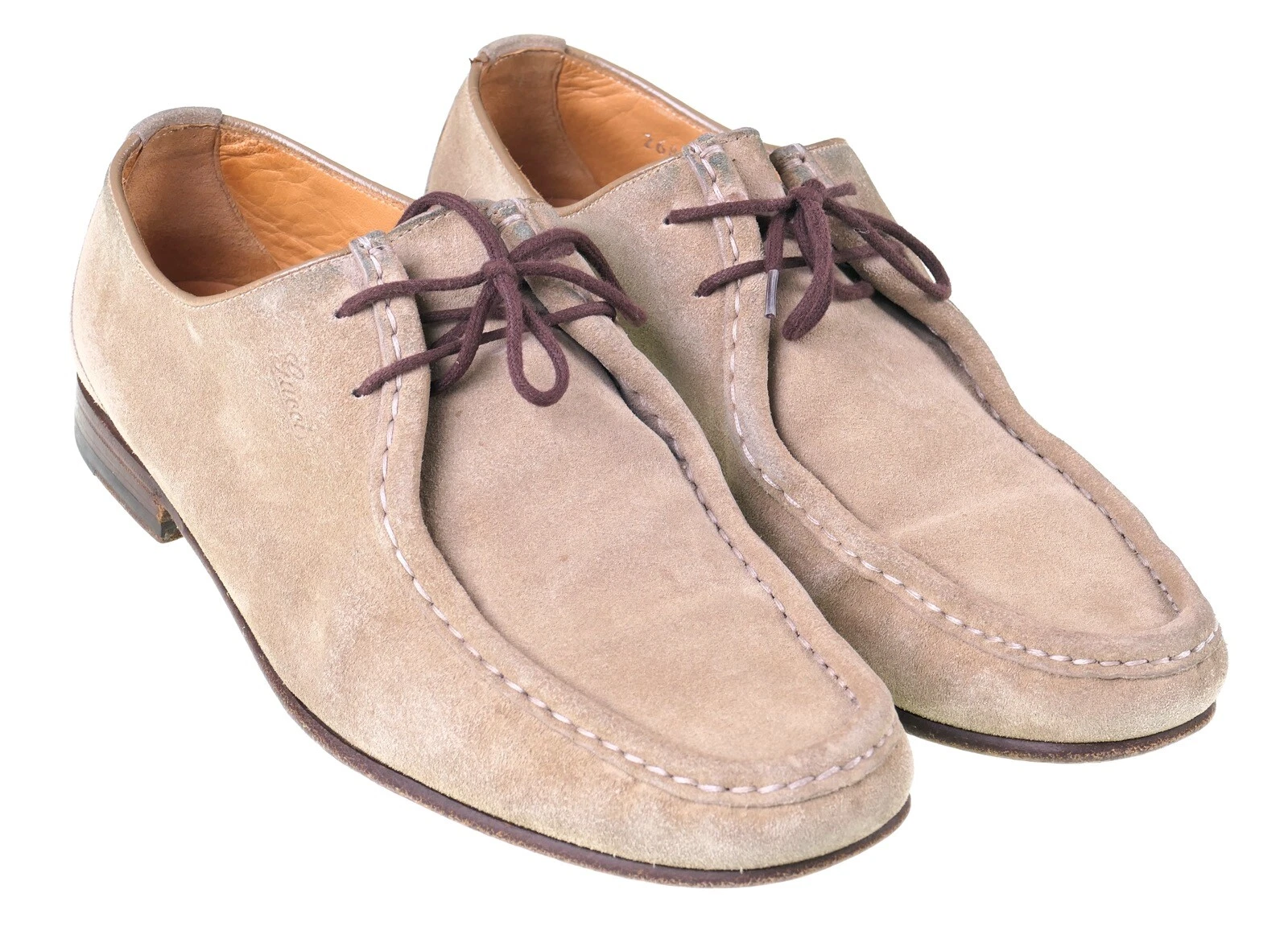 Chaussures à lacets vintage Gucci fabriquées en ITALIE en daim sable point de daim 6