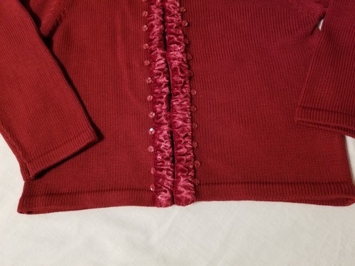 NWT Gymboree Girls Cardigan Sweater MEDIUM 4 Years Red L/S Christmas Holiday - Picture 4 of 9