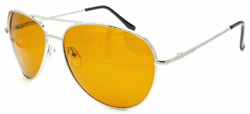 FLY-DEF High-Def Polarized Fishing sunglasses Gold Lens Metal Teardrop Aviator - Picture 2 of 15