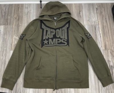 Tapi❥ Y2K Tapout Embroidered Grunge Zip Up Hoodie Size XXL MMA