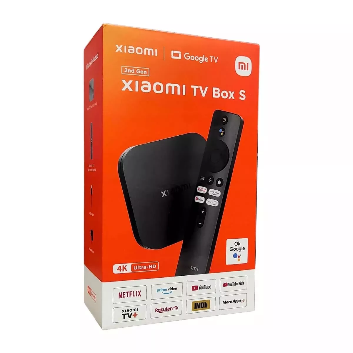  Xiaomi TV Box S (2ª generación) 4K Ultra HD Reproductor  multimedia, Google TV Box con 2 GB de RAM 8 GB ROM, WiFi dual 2.4G/5G,  Bluetooth 5.2 y Dolby Atmos y