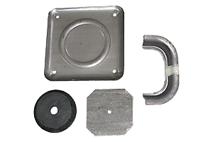 Jost International C10717 Cushion Foot Repair Kit Weld-On Type 10"x10" Low Pro