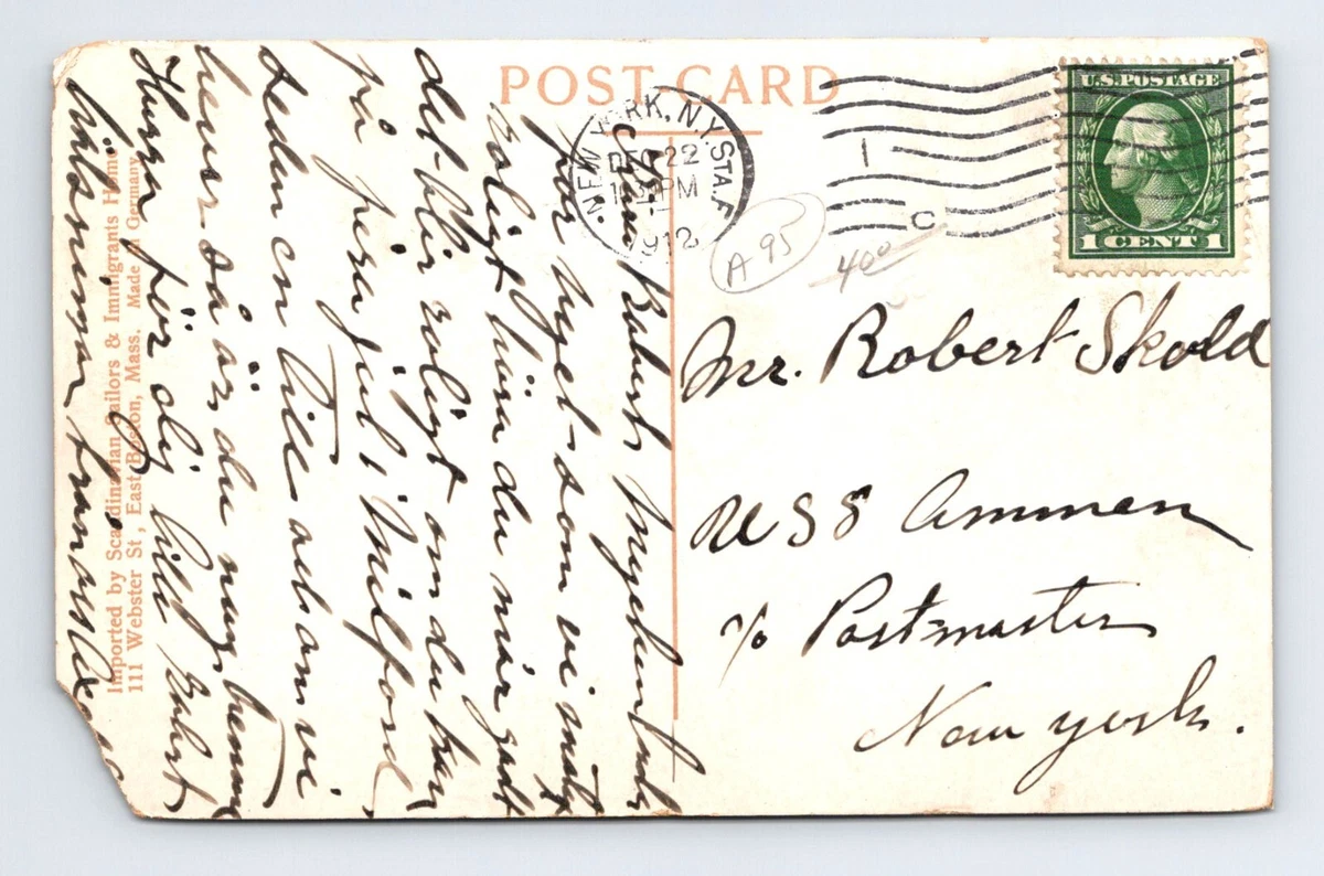 Lycklig Jul Sweet Girl Fur Coat Cross Skiing Christmas Vintage Postcard  SAL17 | eBay