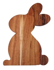 Bunny Shaped Wood Serving Board Wood Cutting Board for Kitchen Wooden Charcut...
