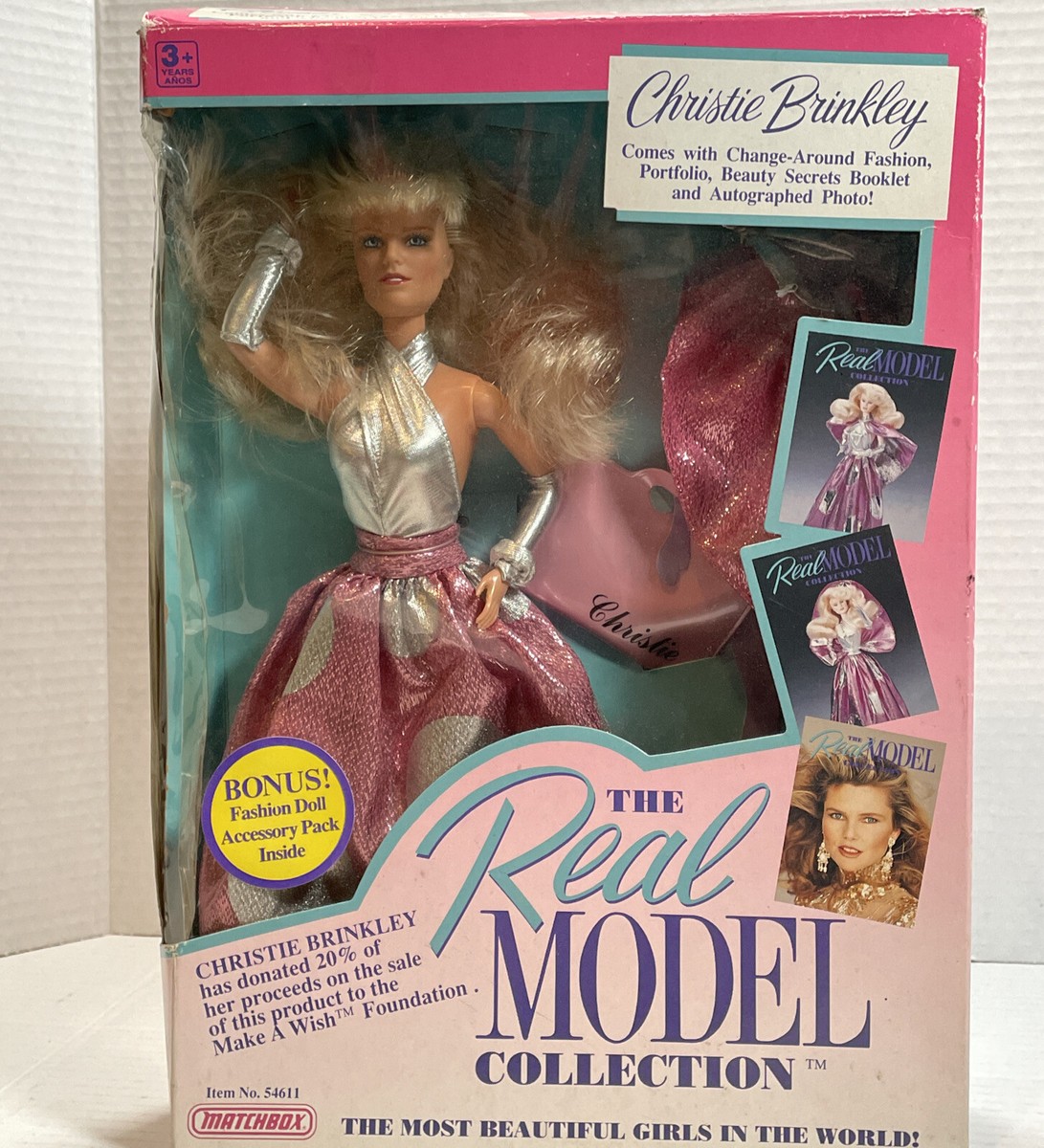 1989年MATCHBOX製の、フレディフィギュア　希少。 Christie Brinkley Real Model Collection Matchbox 1989 Vintage Doll