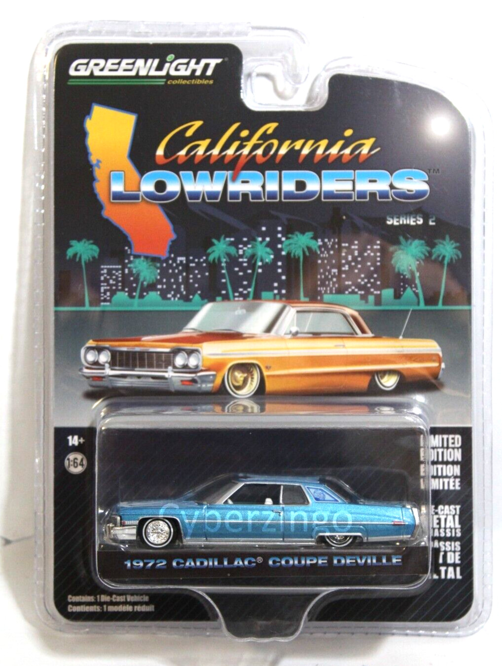 Greenlight 1/64 1972  Cadillac Coupe Deville California Lowrider NEW IN PACKAGE
