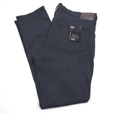 $199 Paige Lennox Slim Fit Vintage Midnight Blue Jeans Mens Size 38