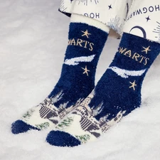 Harry Potter - Hogwarts in the Snow Premium Cozy Fur Socks - Christmas 2025