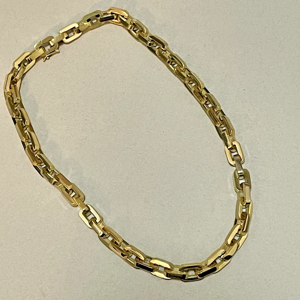 EDDIE BORGO Signed Necklace 12k Gold Plate Supra Link Chain Designer Necklace Foto 4 de 4