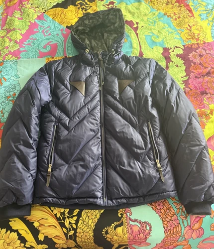 LOUIS VUITTON（LV） Giacca 100% autentica Louis Vuitton Stephen Spro graffiti puffer taglia 46 rara!