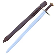 Medieval European Functional Full Tang Knightly Arming Sword W/ Templar Cross