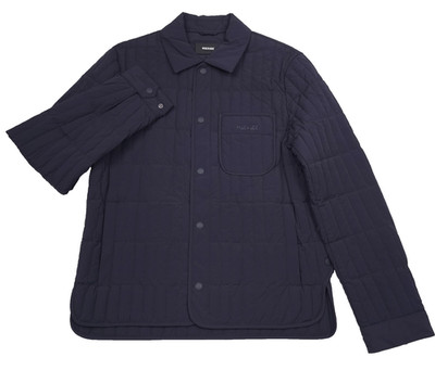 $790 Mackage Mateo Navy Blue Quilted Snap Front Jacket Mens Size 38