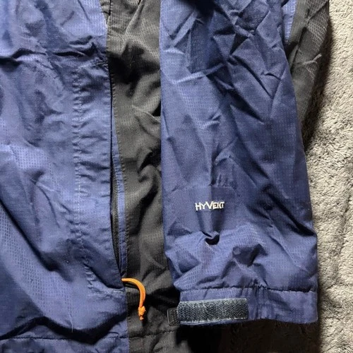 The North Face HyVent Rain Shell Jacket Mens Large Blue Black Colorblock image 4
