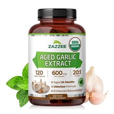 ZazzeeUSDA Organic Aged Garlic 20:1 Extract 6...