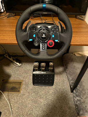 Logitech G29 Driving Force Racing Wheel w/ Pedals & Paddles, Wired, Black