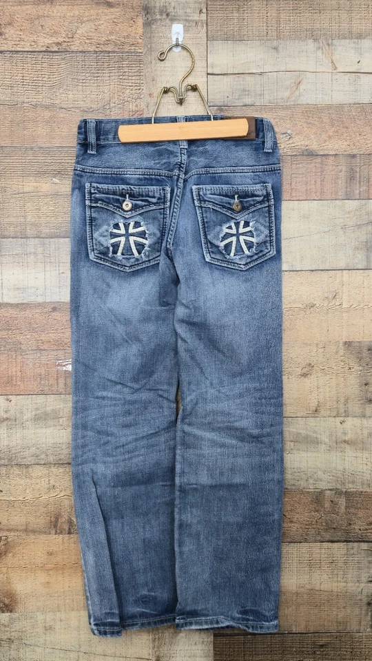 批量 2 件 混合 男孩 14 码 修身牛仔裤 可调腰围 状况良好 — 第 2/4 张图片